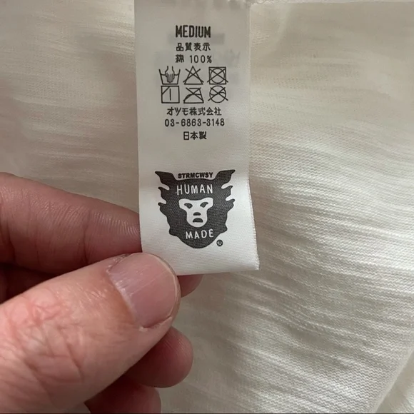 Human Made red heart white T-shirt Size M - Picture 3 of 4